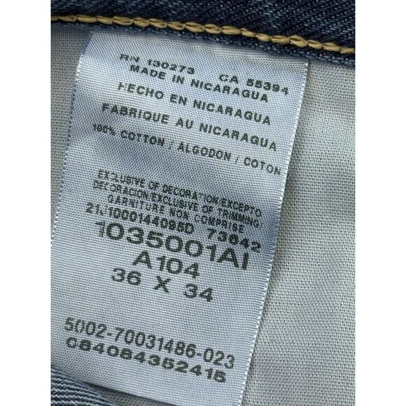 Wrangler Relaxed Fit Jeans Mens 36x34 Blue Denim Rugged Wear Bootcut New Tags - Picture 12 of 14